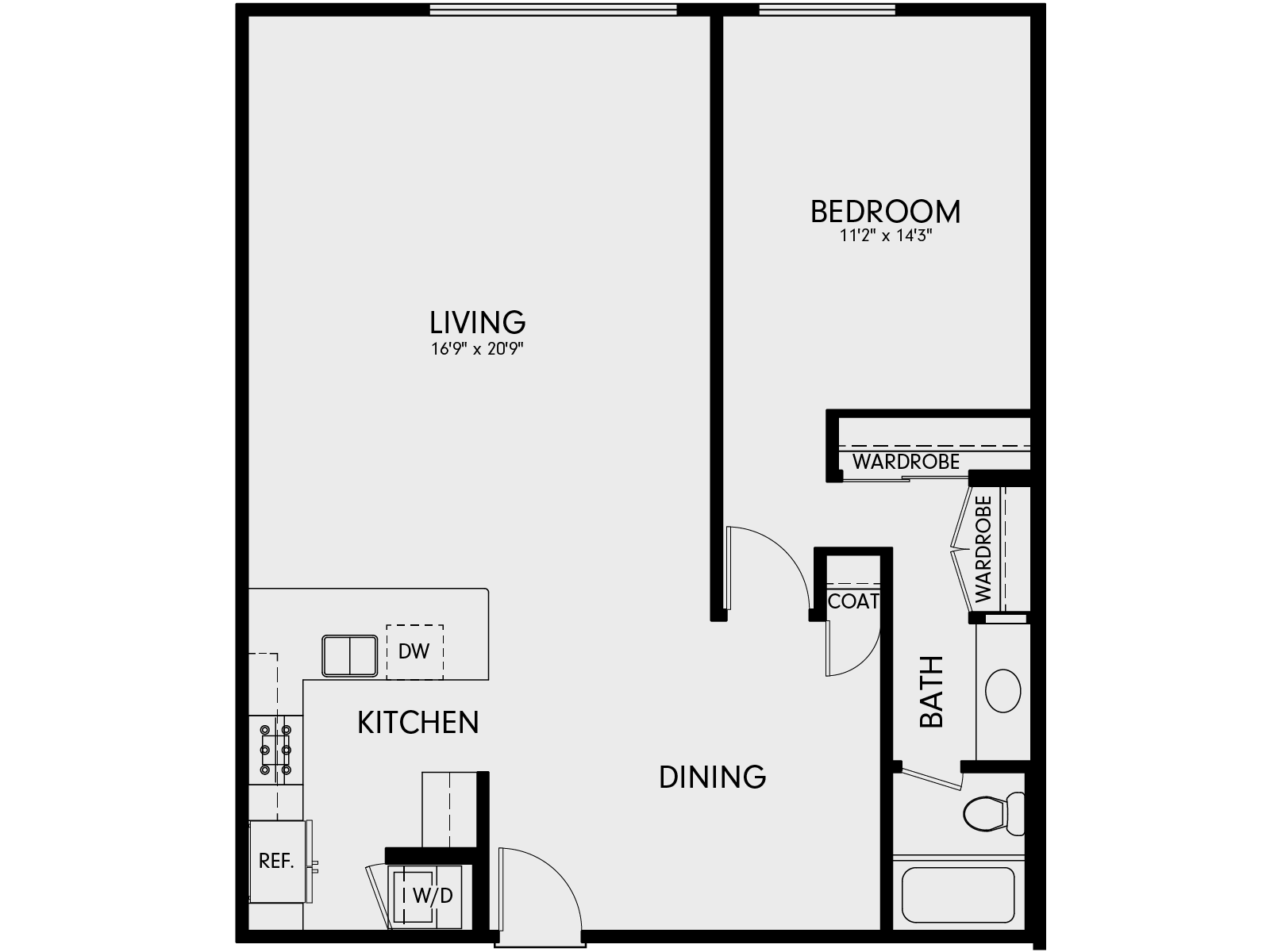 Floor plan layout diagram for 1A3
